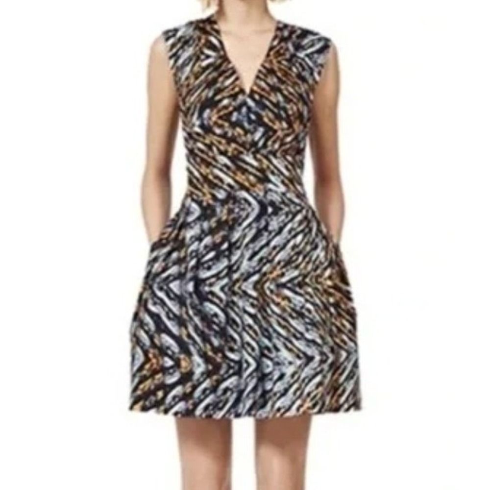 REISS PLEATED‎ BELL SKIRT AMYLINE  DRESS SIZE 8